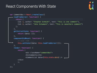 React Components With State
 
