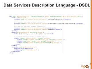 Data Services Description Language - DSDL
 