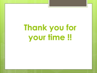 Thank you for
 your time !!
 