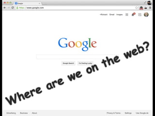 Where are we on the web? 
 