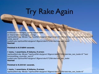 Testing Legacy Rails Apps