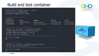 Build and test container
 