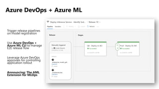 Azure DevOps + Azure ML
 
