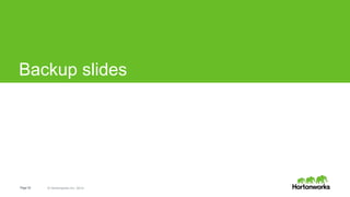 Page32 © Hortonworks Inc. 2014
Backup slides
 