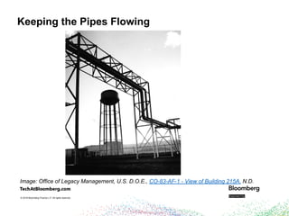 © 2018 Bloomberg Finance L.P. All rights reserved.© 2018 Bloomberg Finance L.P. All rights reserved.
Keeping the Pipes Flowing
Image: Office of Legacy Management, U.S. D.O.E., CO-83-AF-1 - View of Building 215A. N.D.
 