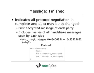 TLS/SSL Protocol Design
