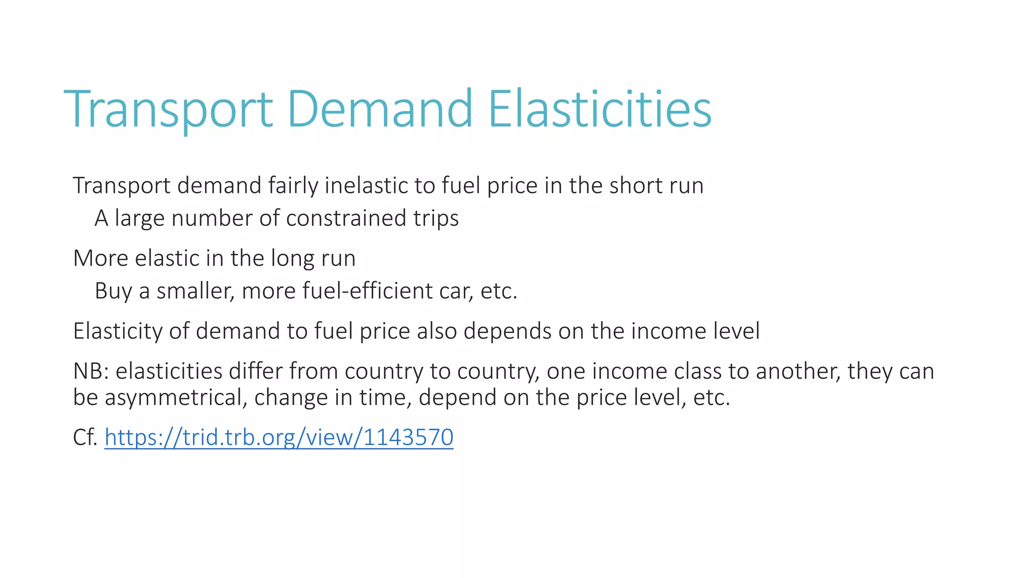 Transport and Mobility - Fact and Fiction - Part 2