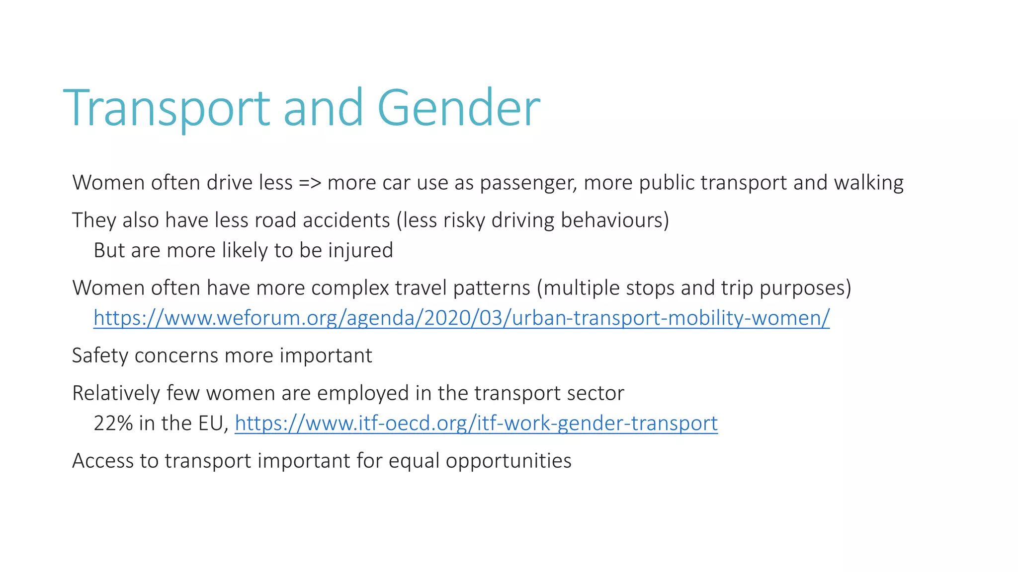 Transport and Mobility - Fact and Fiction - Part 2
