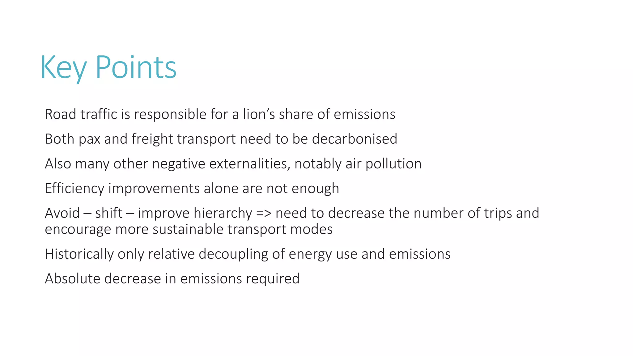 Transport and Mobility - Fact and Fiction - Part 2