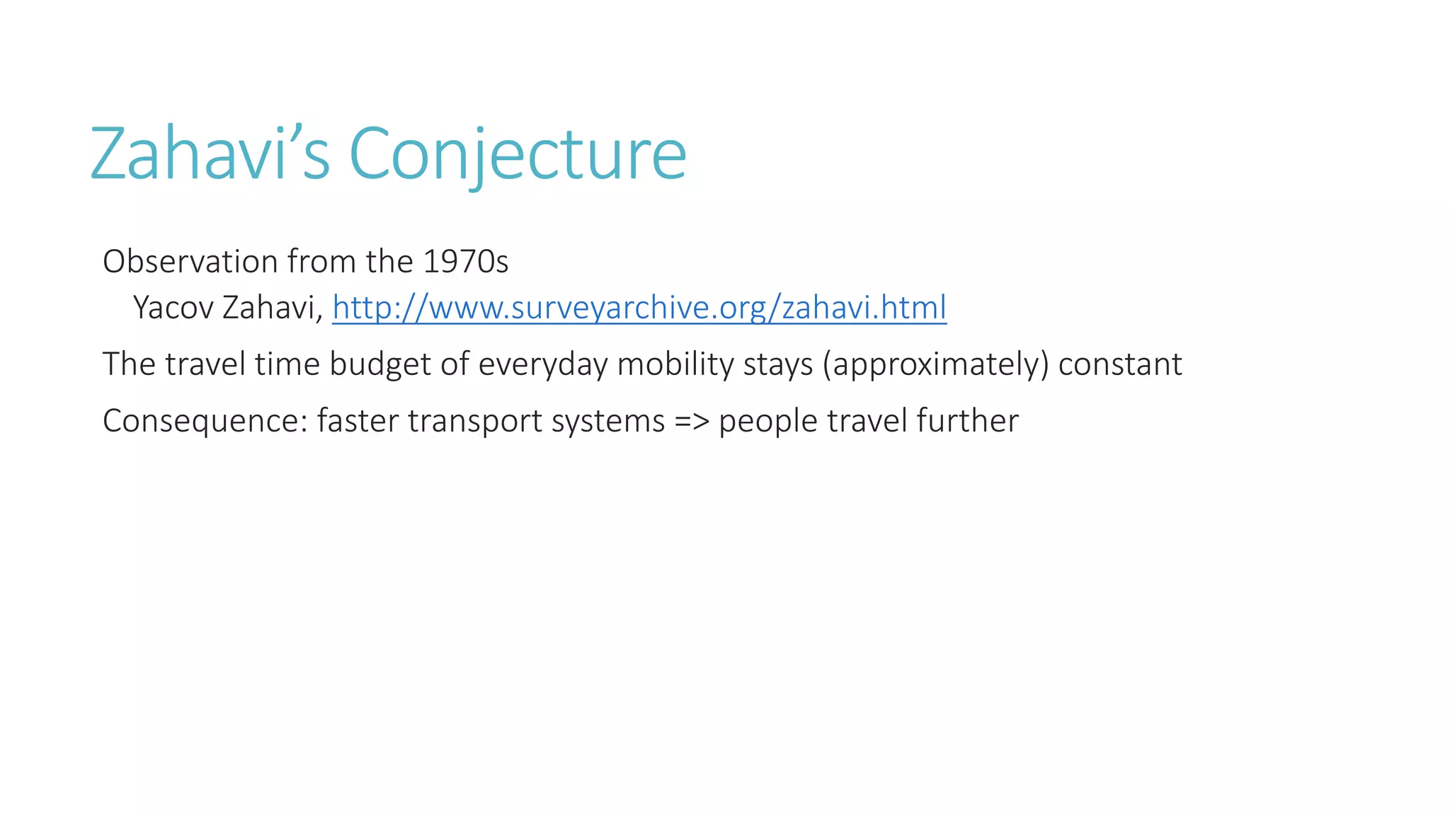 Transport and Mobility - Fact and Fiction - Part 2