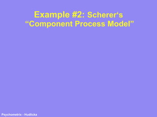 Example #2:  Scherer‘s  “Component Process Model” 