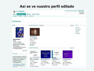 Así se ve nuestro perfil editado 