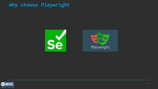 https://mvc.tw
Why choose Playwright
27
 
