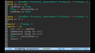 Understanding distributed calculi in Haskell