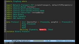 Understanding distributed calculi in Haskell