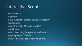 Shell Programming Concept