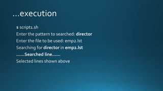 Shell Programming Concept