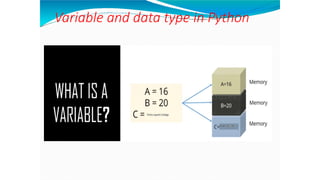 Variable and data type in Python
 