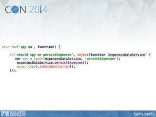 Unit Testing and Behavior Driven Testing with AngularJS - Jesse Liberty | FalafelCON 2014