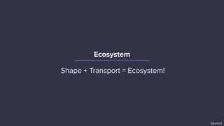Ecosystem
@junr03
Shape + Transport = Ecosystem!
 