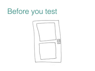 Before you test 
 