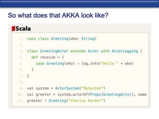 So what does that AKKA look like? 
 