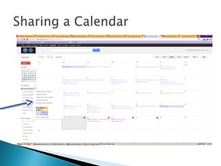 Using Gmail and Calendar slide show