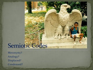 Metonymy?
Analogy?
Displaced?
Condensed?
 