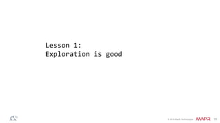 © 2014 MapR Technologies 25
Lesson 1:
Exploration is good
 