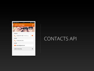 CONTACTS API
 