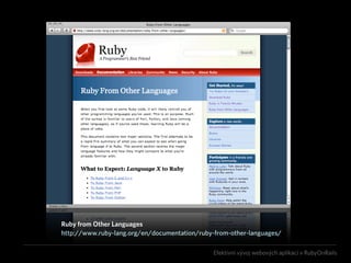 Efektivni vyvoj webovych aplikaci v Ruby on Rails (Webexpo)