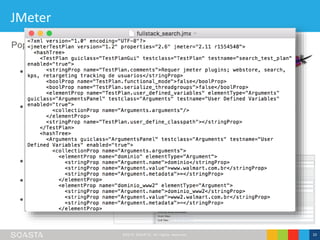 ©2016 SOASTA, All rights reserved. 10
JMeter
• Hosted by Apache Software Foundation
o http://jmeter.apache.org
• Designed to load test functional behavior and measure
performance
o Web – HTTP, HTTPS; SOAP / REST; FTP; Database, more
• GUI design
• Plug-ins
• Tests as xml
Popular Open Source performance testing tool
 