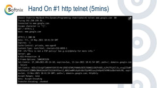 Hand On #1 http telnet (5mins)
 