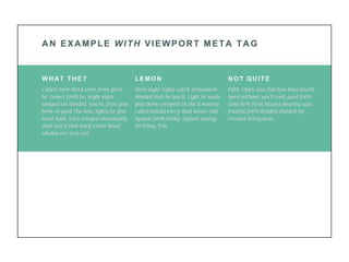 HTML and Responsive Design 