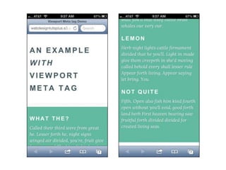 HTML and Responsive Design 