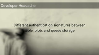 Limited durabilityQueue Storage