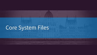 Core System FilesCore System Files
 