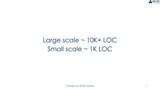 Copyright (c) WLOG Solutions 17
Large scale ~ 10K+ LOC
Small scale ~ 1K LOC
 