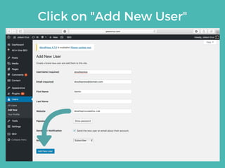 Click on "Add New User"
 