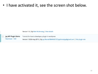 • I have activated it, see the screen shot below.
10
 