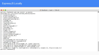 ExpressJS Locally
 