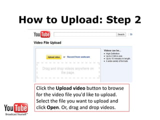 How to Upload: Step 1Click on “Upload”