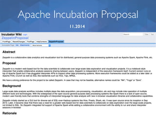 Apache Incubation Proposal
11.2014
 