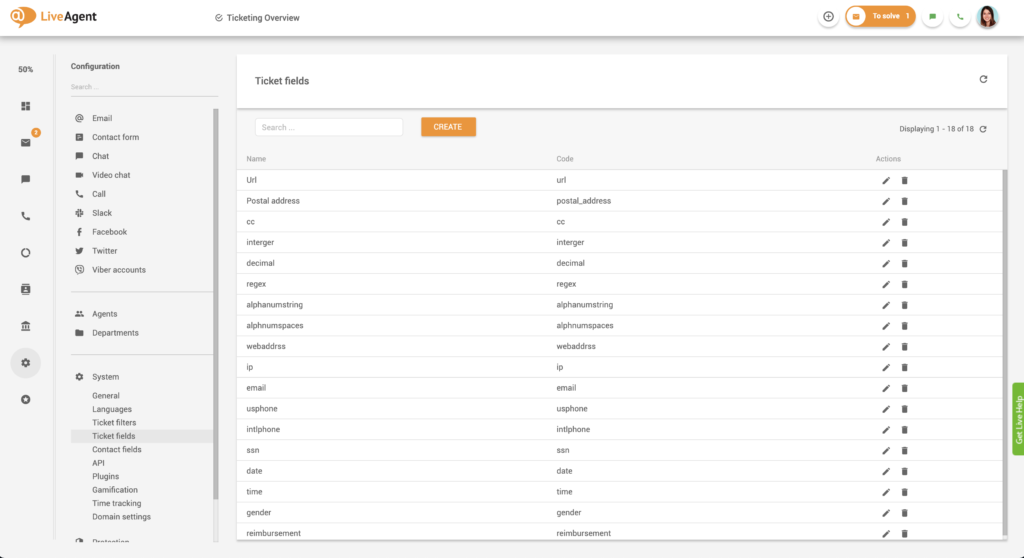 Ticket fields features