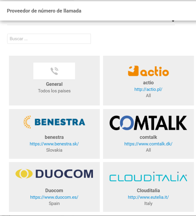 Select Duocom from VoIP providers list