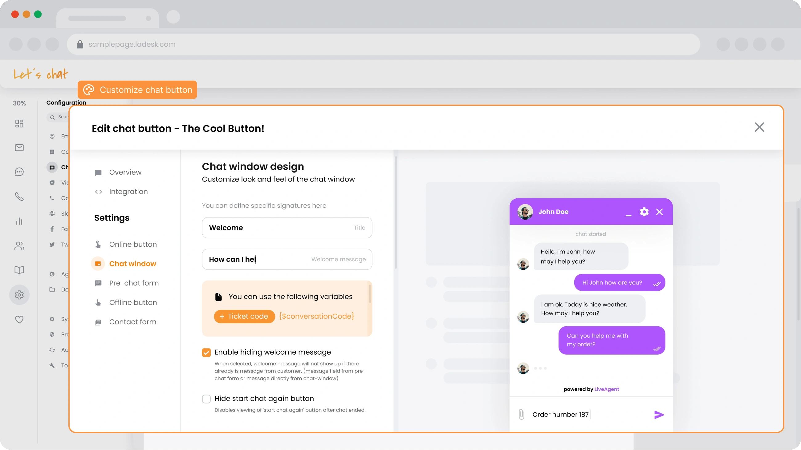 Design customization