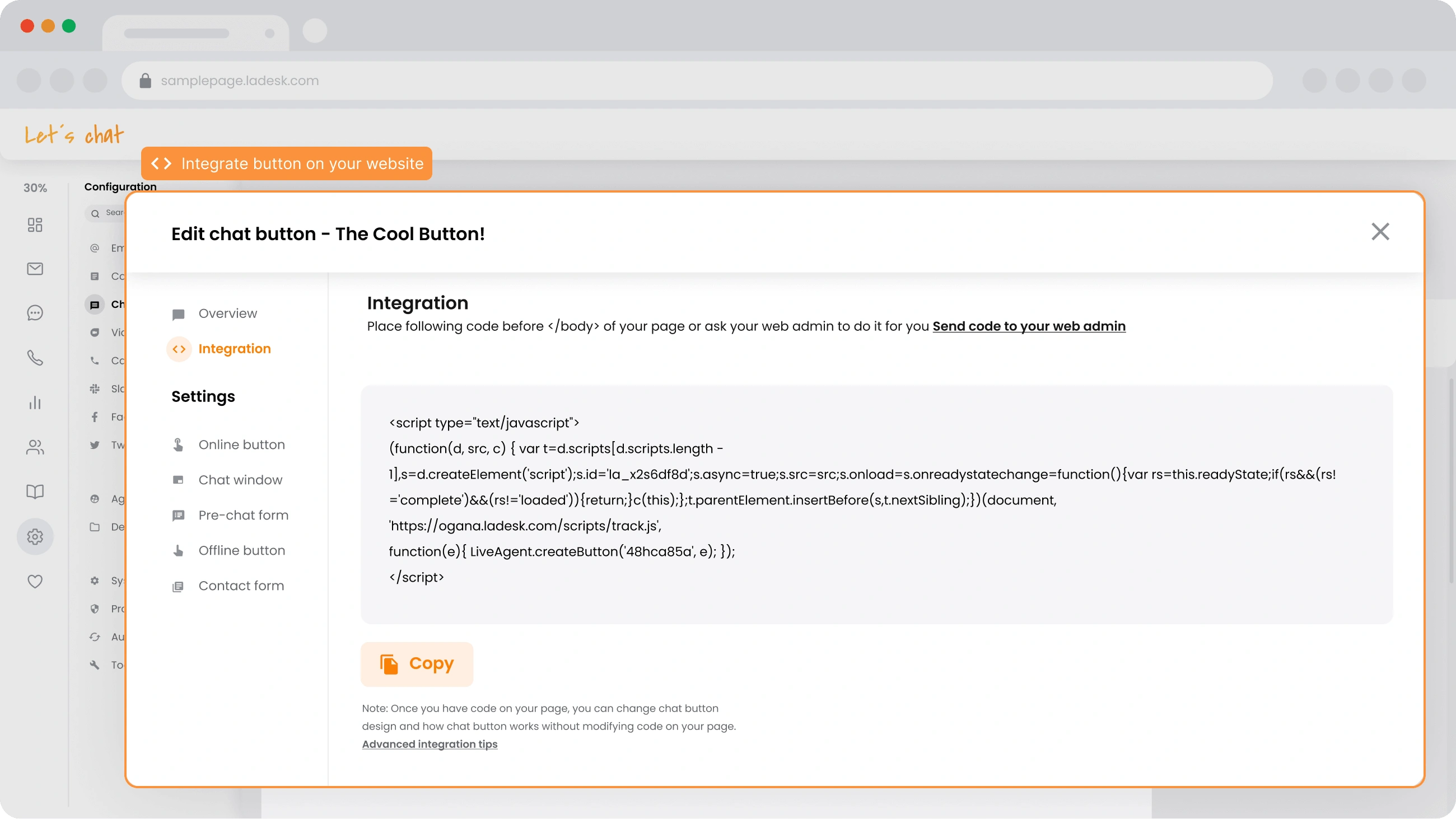 Website integration