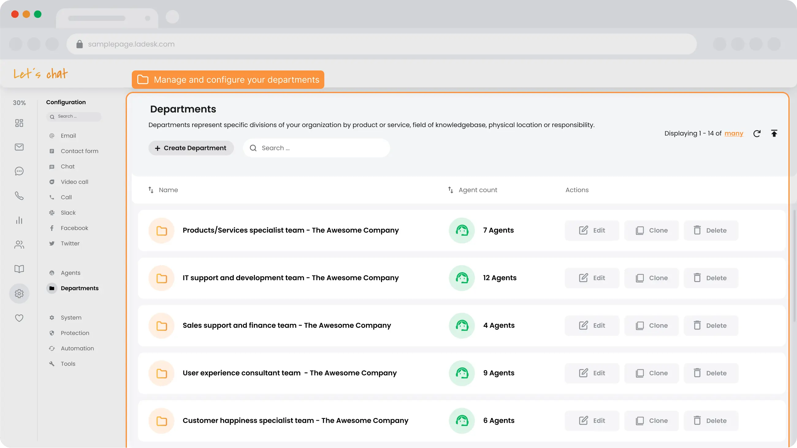 Departments
