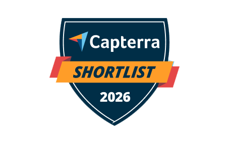 capterra 2026 customer service shortlist award badge