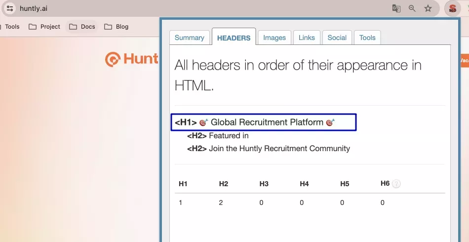 Markup H1 correctly